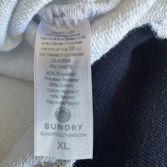Sundry white and navy sweatshirt, size XL - Picture 6 of 10